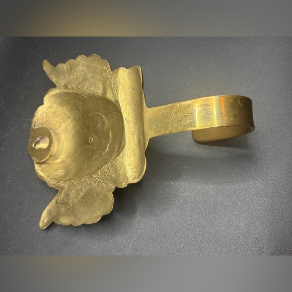 Vintage Brass Cherub Angel Wall Hook Hanger, Vintage Home Decor Collectible - Picture 7 of 8